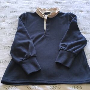 EUC Tuckernuck ruffle neck top